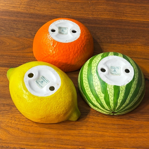 PartyLite vintage 2000s Summer Fruit Fest tea light candle holders - Picture 2 of 8